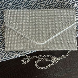Sparkly Rhinestone Clutch Purse with Strap